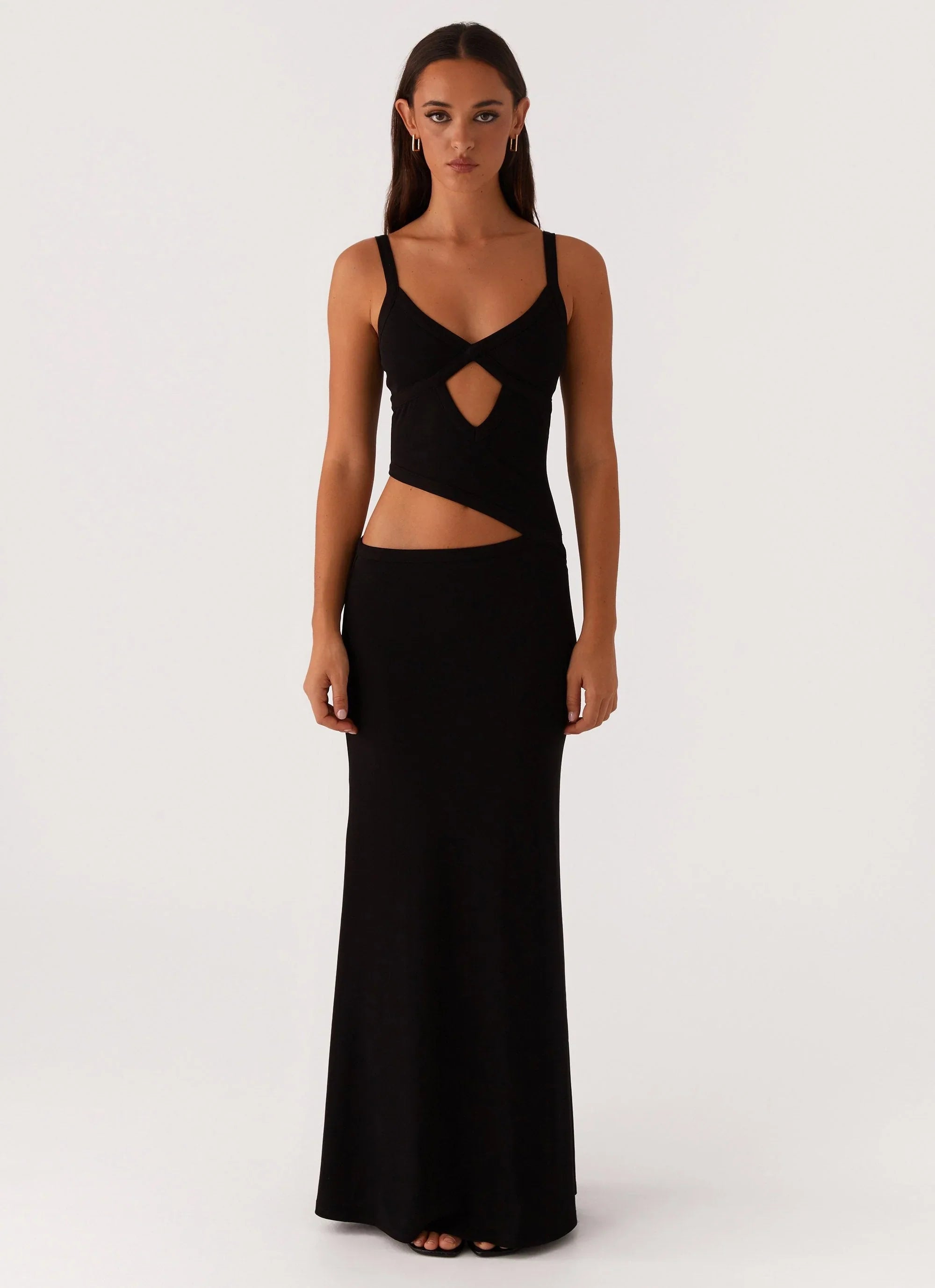 Lunaria | Cutout Plaid Maxi