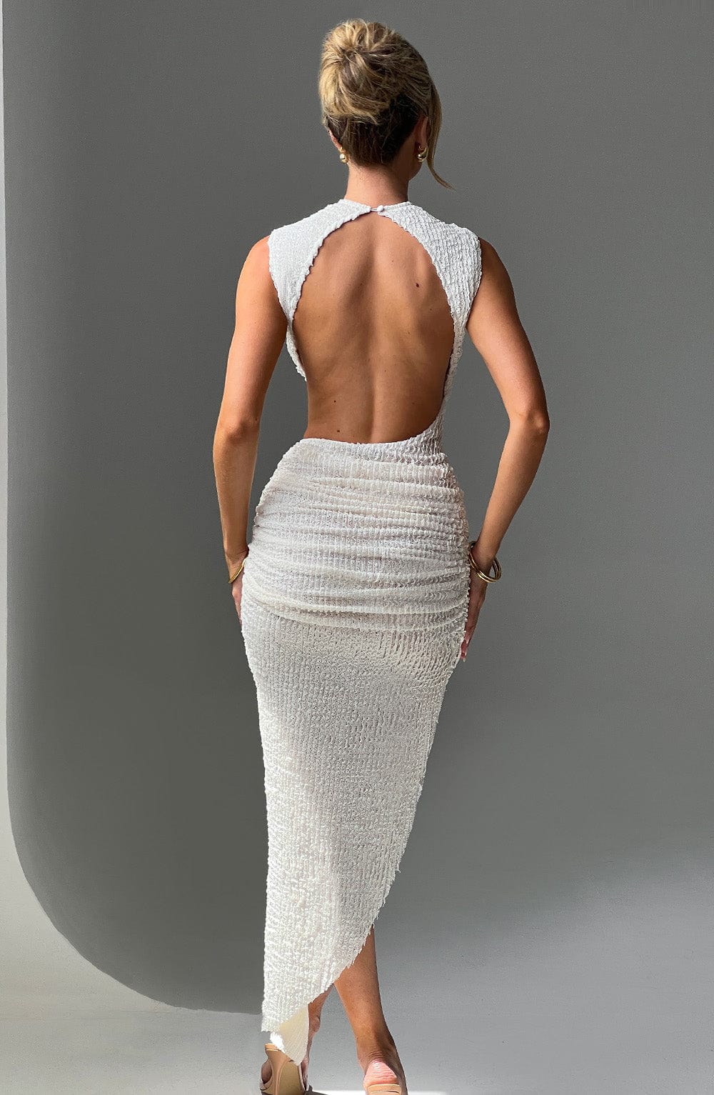 Alina | Sculpted Ivory Texture Maxi