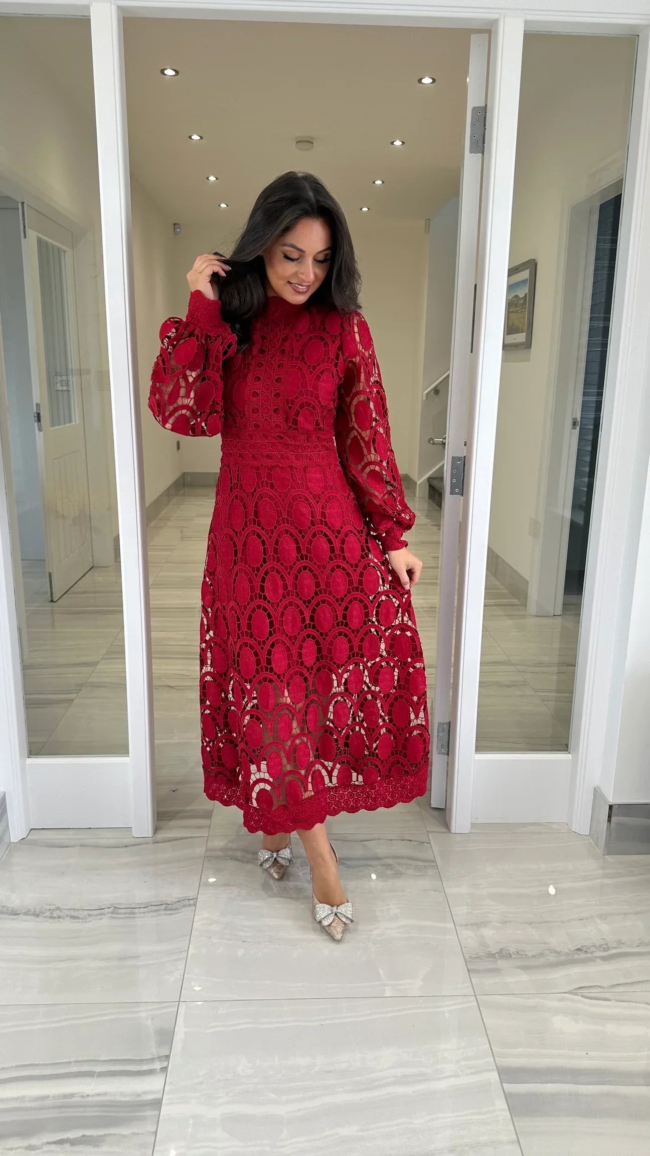 Acia | Long Sleeve Lace Dress