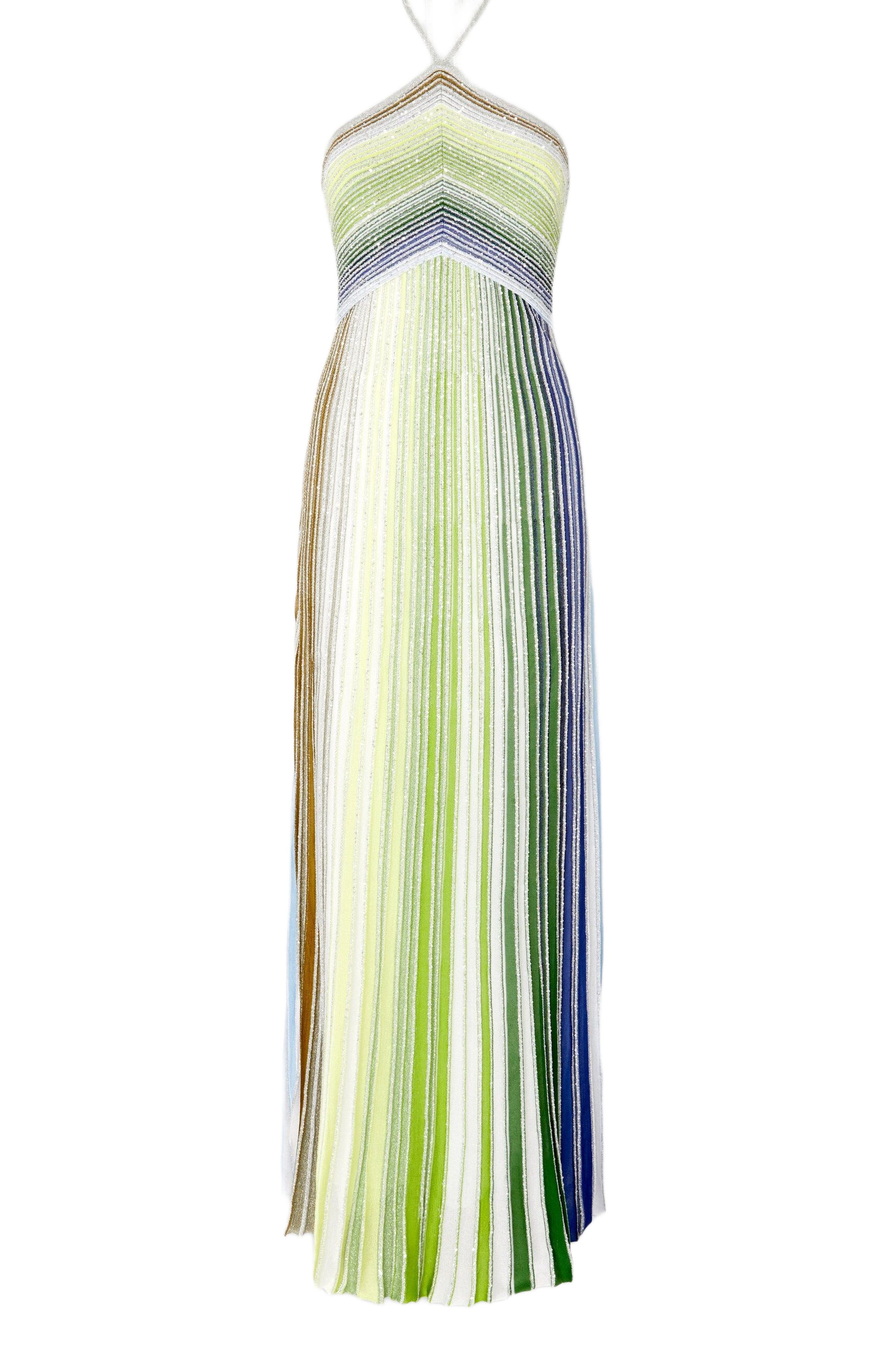 Seren | Striped Sequin Statement Dress
