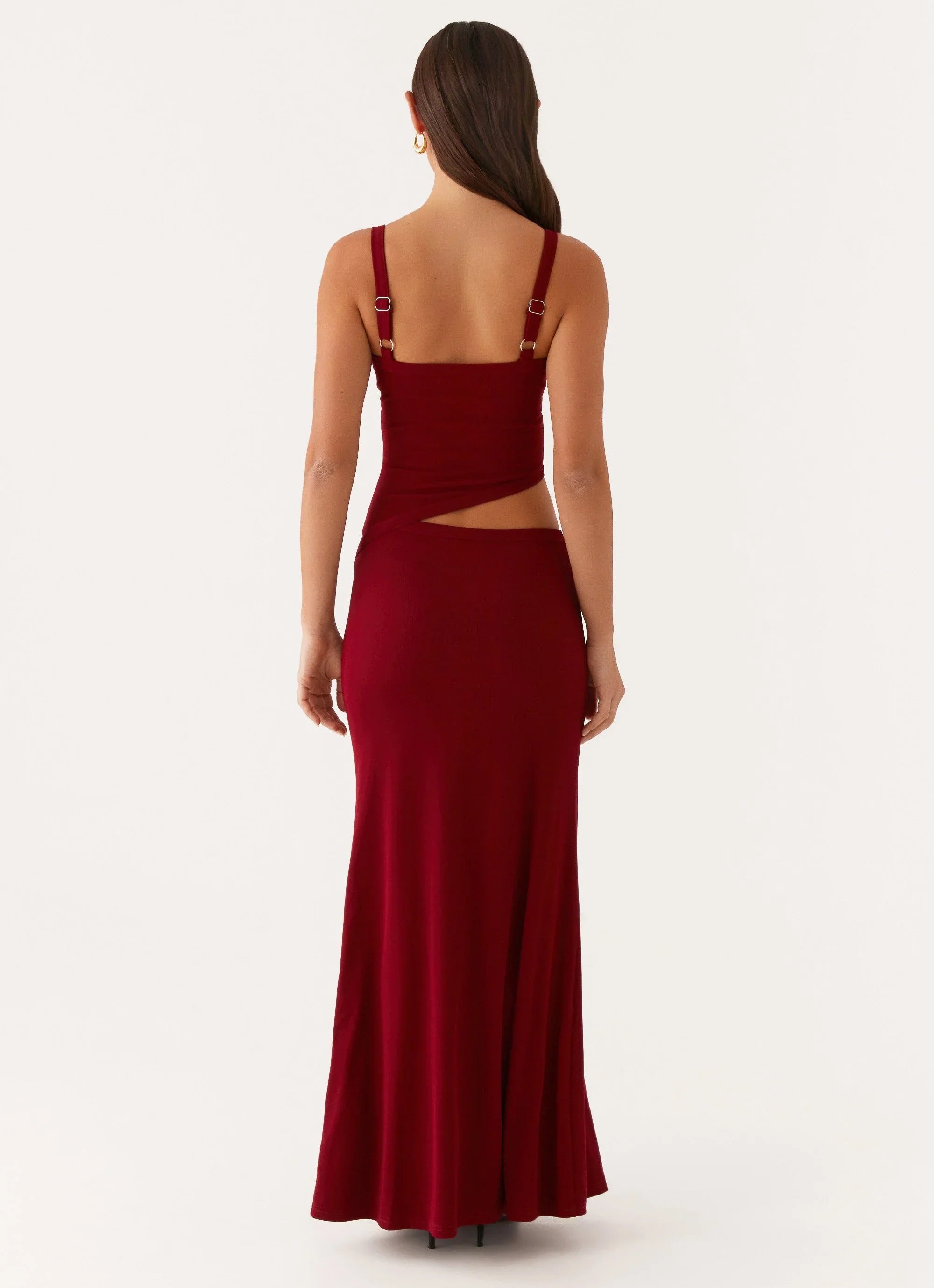 Lunaria | Cutout Plaid Maxi