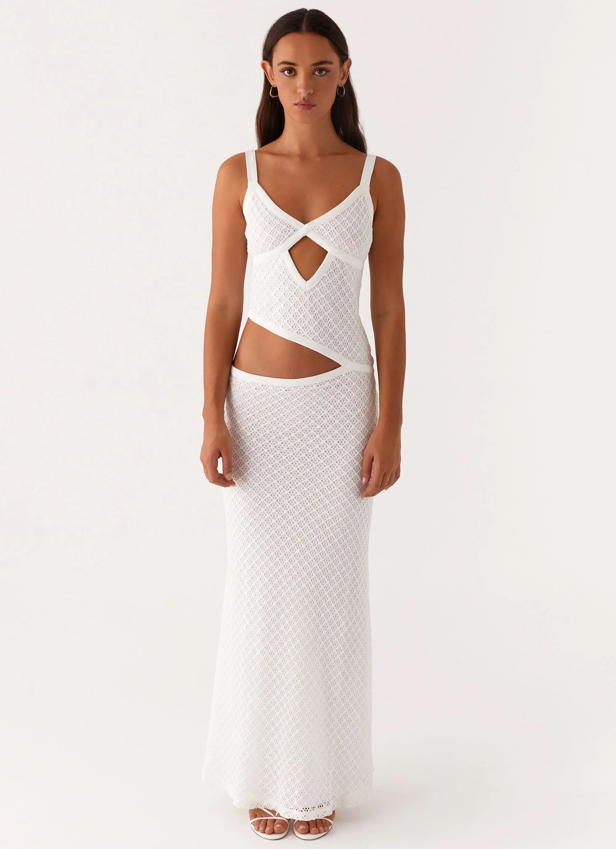 Lunaria | Cutout Plaid Maxi