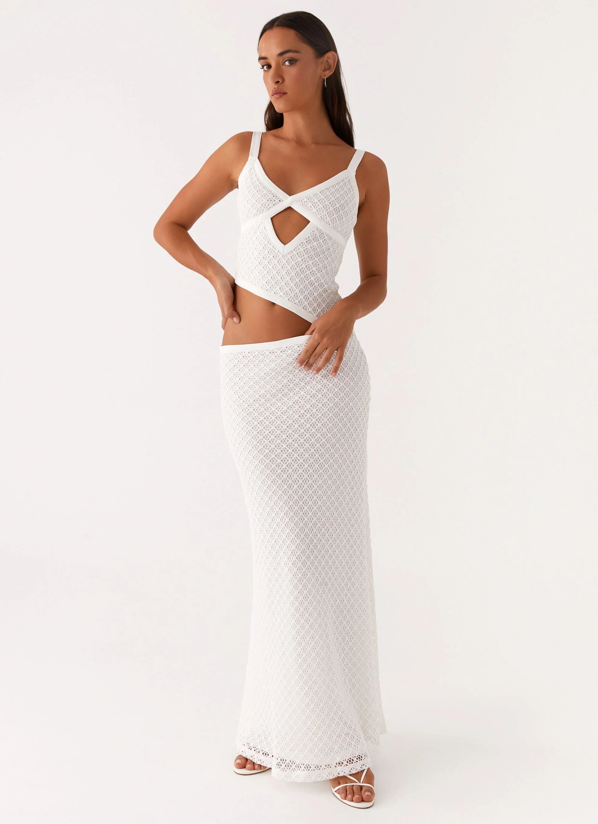 Lunaria | Cutout Plaid Maxi