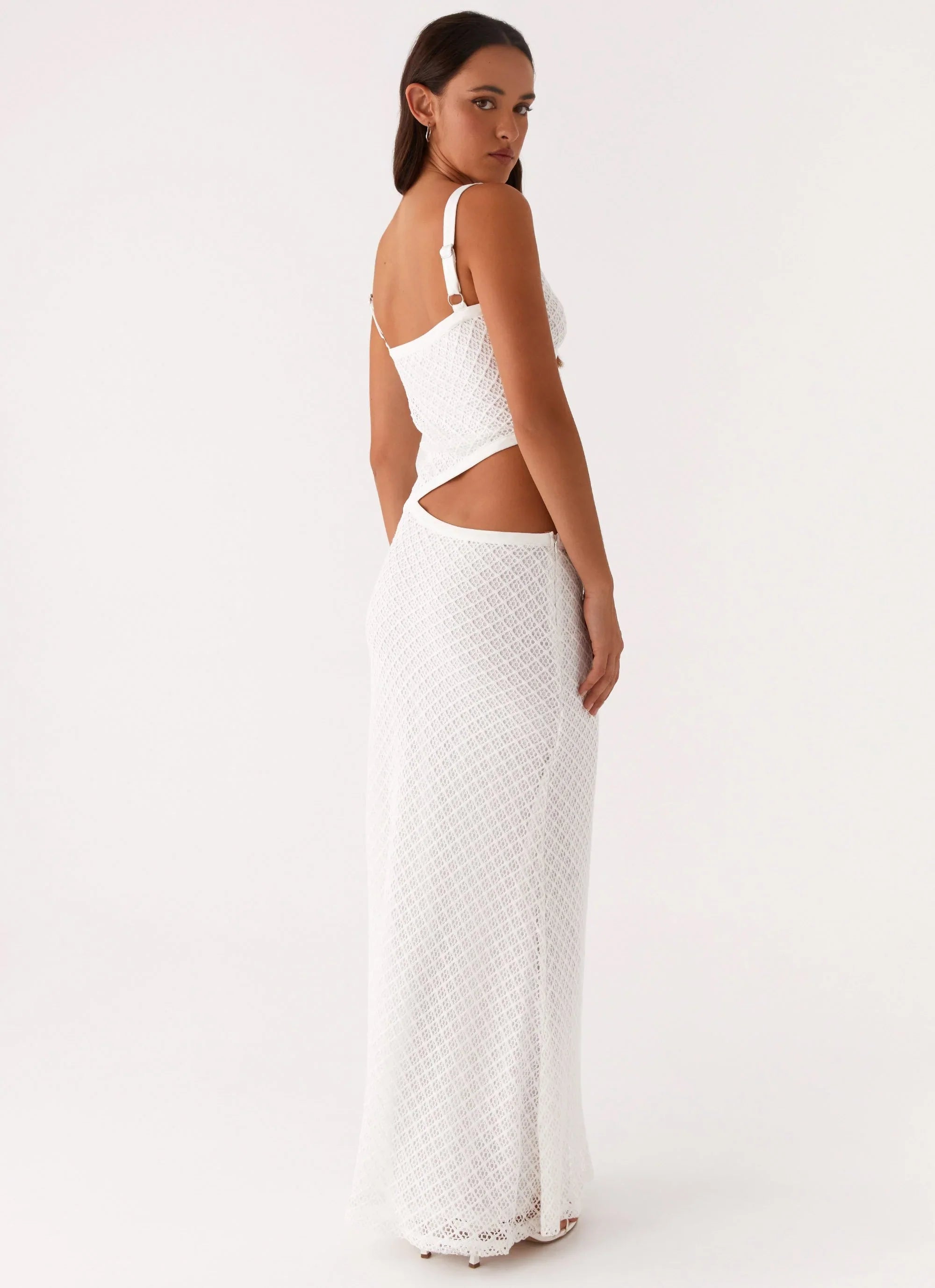 Lunaria | Cutout Plaid Maxi